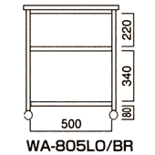 ダイニングワゴン WA-805の詳細図