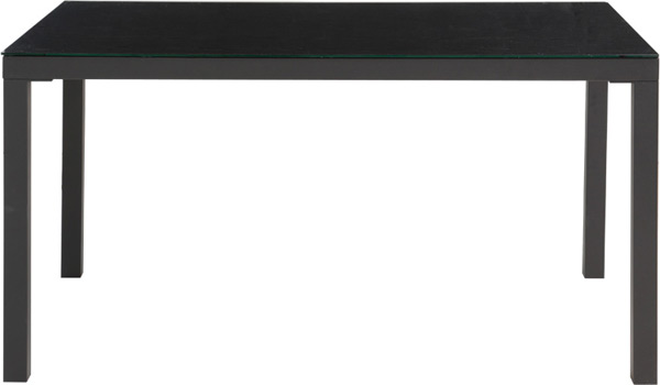 あずま工芸 アルガノ ガラスダイニングテーブル135 GDT-7639(ブラック)