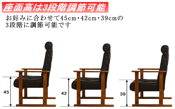 �y���ʍ�����3�i�K���߉\�z���D�݂ɍ��킹��45cm�E42cm�E39cm��3�i�K�ɒ��߉\�ł��B