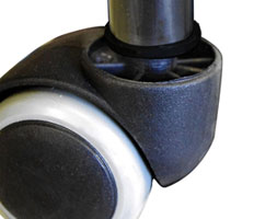 �L���X�^�[��50mm�̑�a�T�C�Y�B�������t�����A�Ȃ߂炩�Ȉړ����\�ȂȂ��E���^�����L���X�^�[���g�p���Ă���܂��B