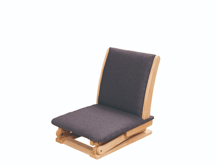 座面の高さが、3段階調節できる座椅子 グレー(NK-2212)