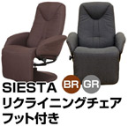 SIESTA リクライニングチェアー フット付 CBT-16BR/GR SIESTA リクライニングチェアー フット付 CBT-16BR/GR