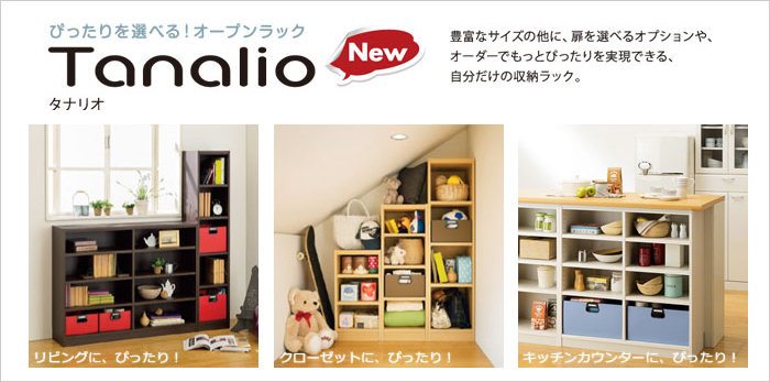 Tanalio タナリオ ぴったりを選べるオープンラック