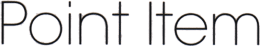 Point Item �V���[�Y