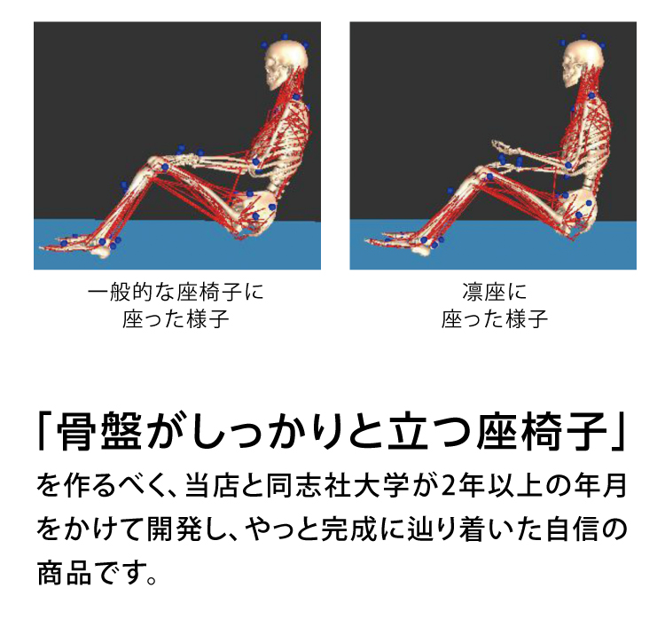 ラボネッツ　矯正座椅子　凛座　座る部分が大きい版高さ335cm