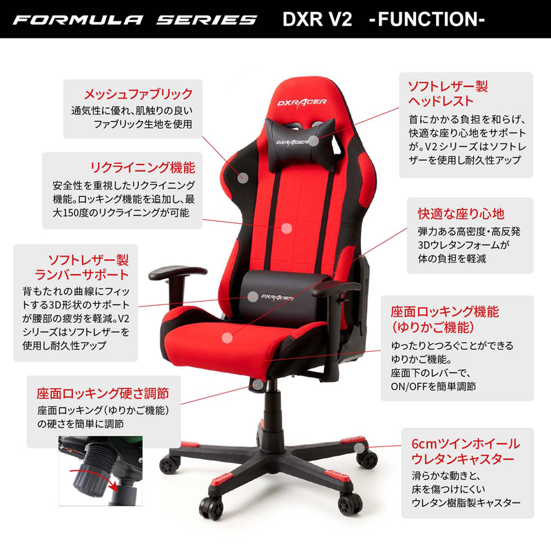 DXRacer デラックスレーサー DXR V2 フォーミュラ スタンダード