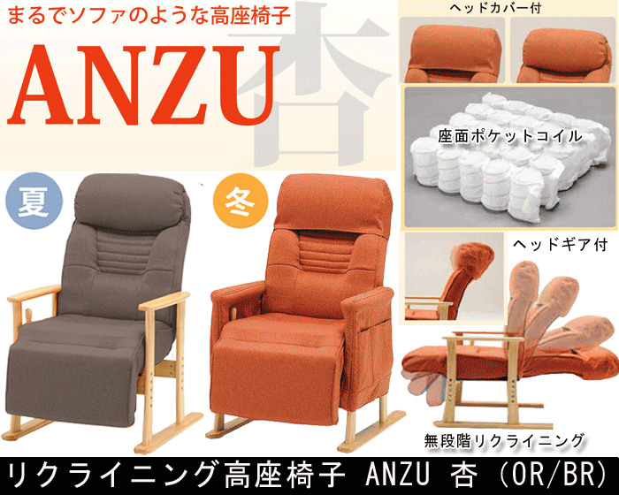 「まるでソファのような高座椅子」リクライニング高座椅子 ANZU 杏