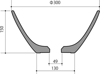 信楽シンプルボウルS30-Wの詳細図