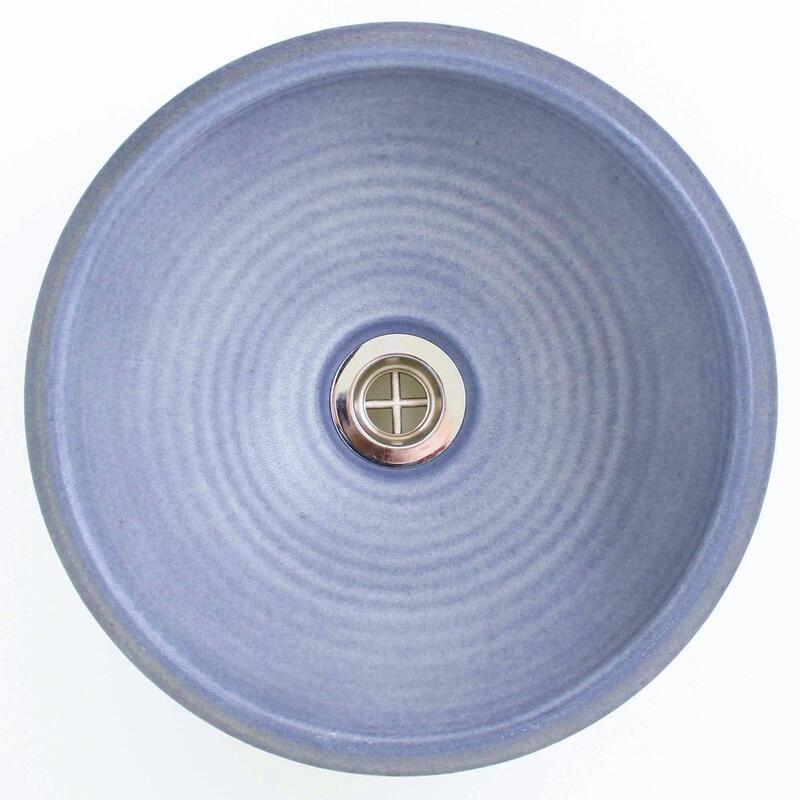 利休信楽手洗い鉢 だ円変形 DH16-D27 青白窯変を激安で販売する京都の 
