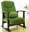 折畳み式　木肘高座椅子SP-809(C-01)GN・BE　