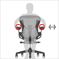 アーロンチェア アーム角度調節