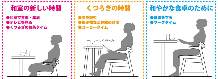 和室の新しい時間・くつろぎの時間・和やかな食卓の為に