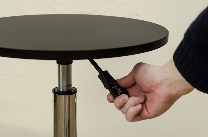 昇降式バーテーブル 40φ テーブル幅40cmタイプ HT-13 バーテーブル 丸 