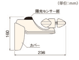 タチカワ オーニング サンシェスタII用オプション 風力 陽光センサー