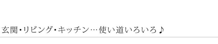 玄関・リビング・キッチン…使い方いろいろ♪