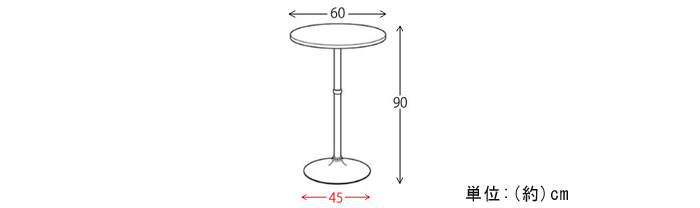 ハイテーブル マルス KNT-J1062の詳細図