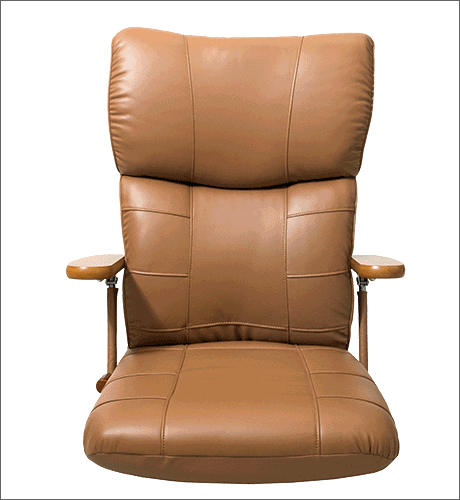 木肘スーパーソフトレザー座椅子 蓮 YS-C1364 宮武製作所 MIYATAKE 